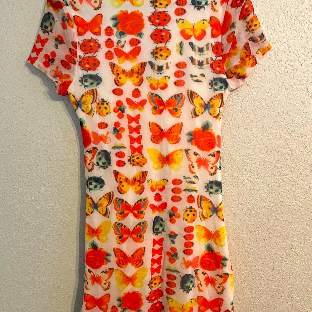 Urban Outfitters Dress. Butterflies and lady bugs print, size Medium. 90s
